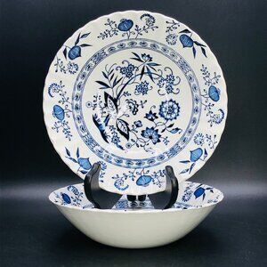60s Classic JG MEAKIN Blue Nordic 8" Vegetable Serving Bowls Set of 2